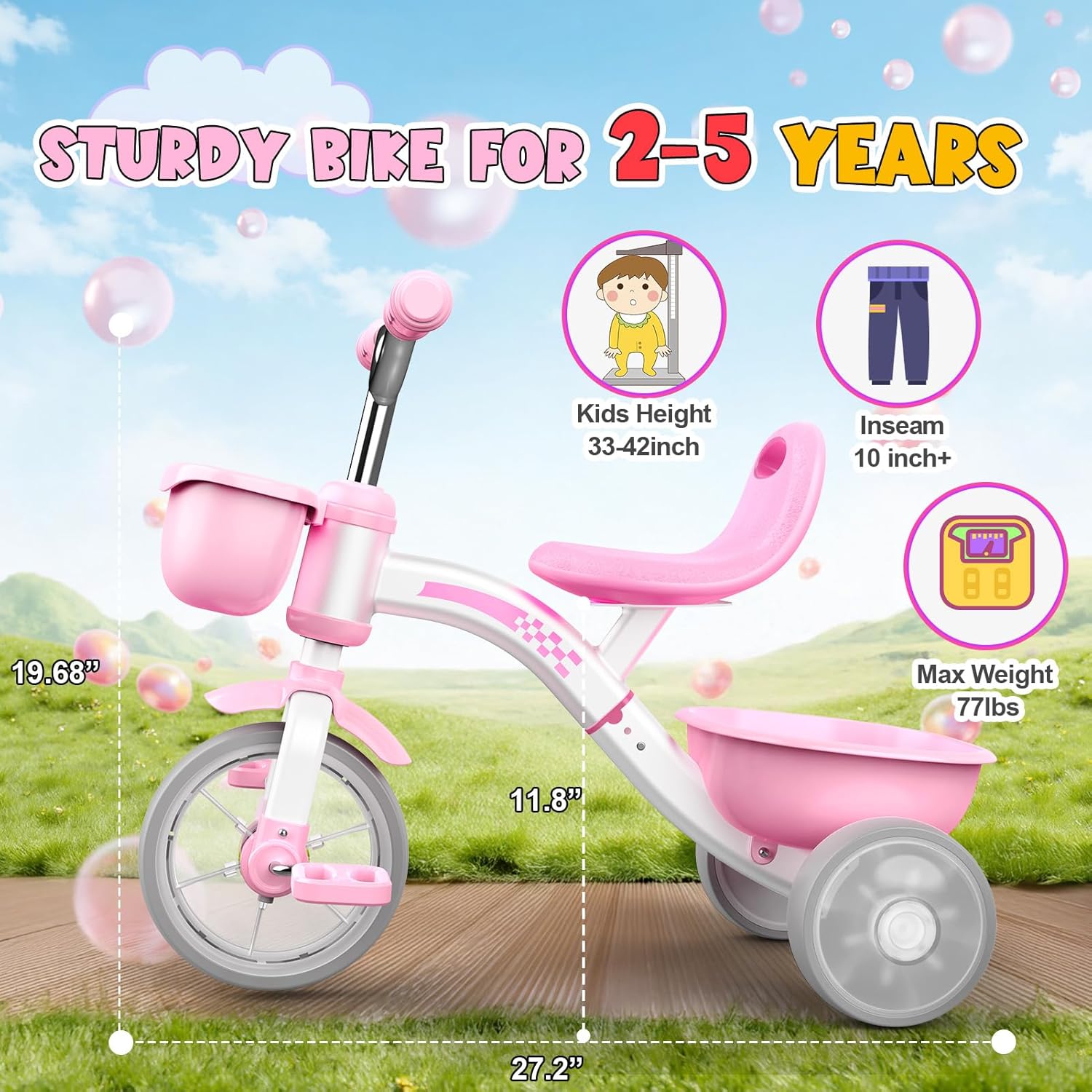 Thumbnail 5 de Kkdi Toddler Tricycle Adjustable Seat, Ages 1-5