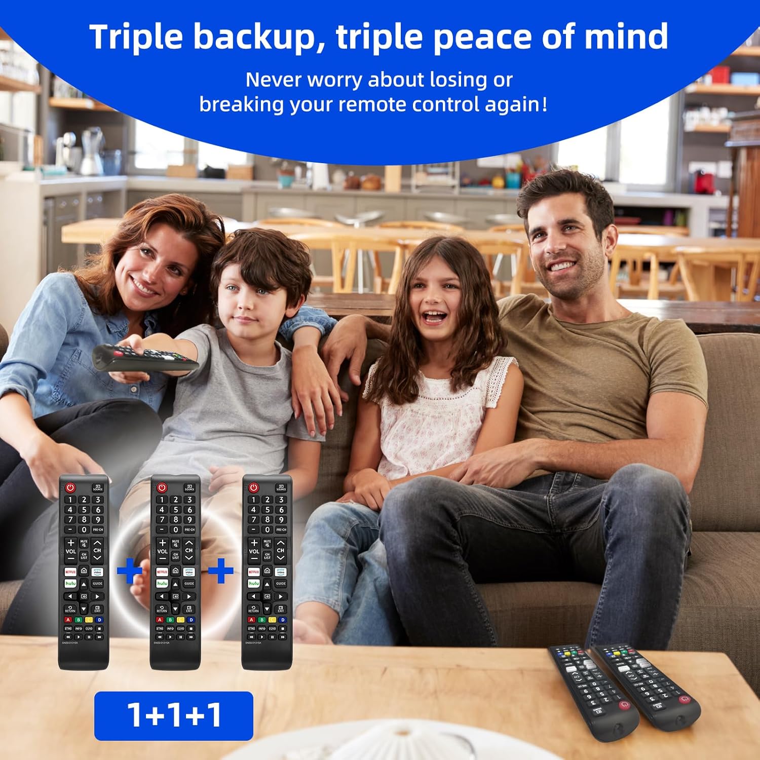 Detalle de 3-Pack Universal Replacement Remote for Samsung Smart TV (BN59-01315J / BN59-01301A / BN59-01315A)