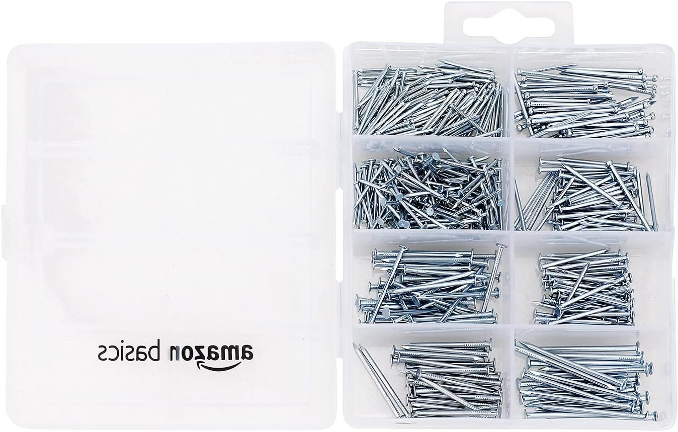 Thumbnail 2 de Amazon Basics Hardware Nail Assortment Kit – 550-Piece (Finish, Wire, Common, Brad & Picture Hanging Nails)
