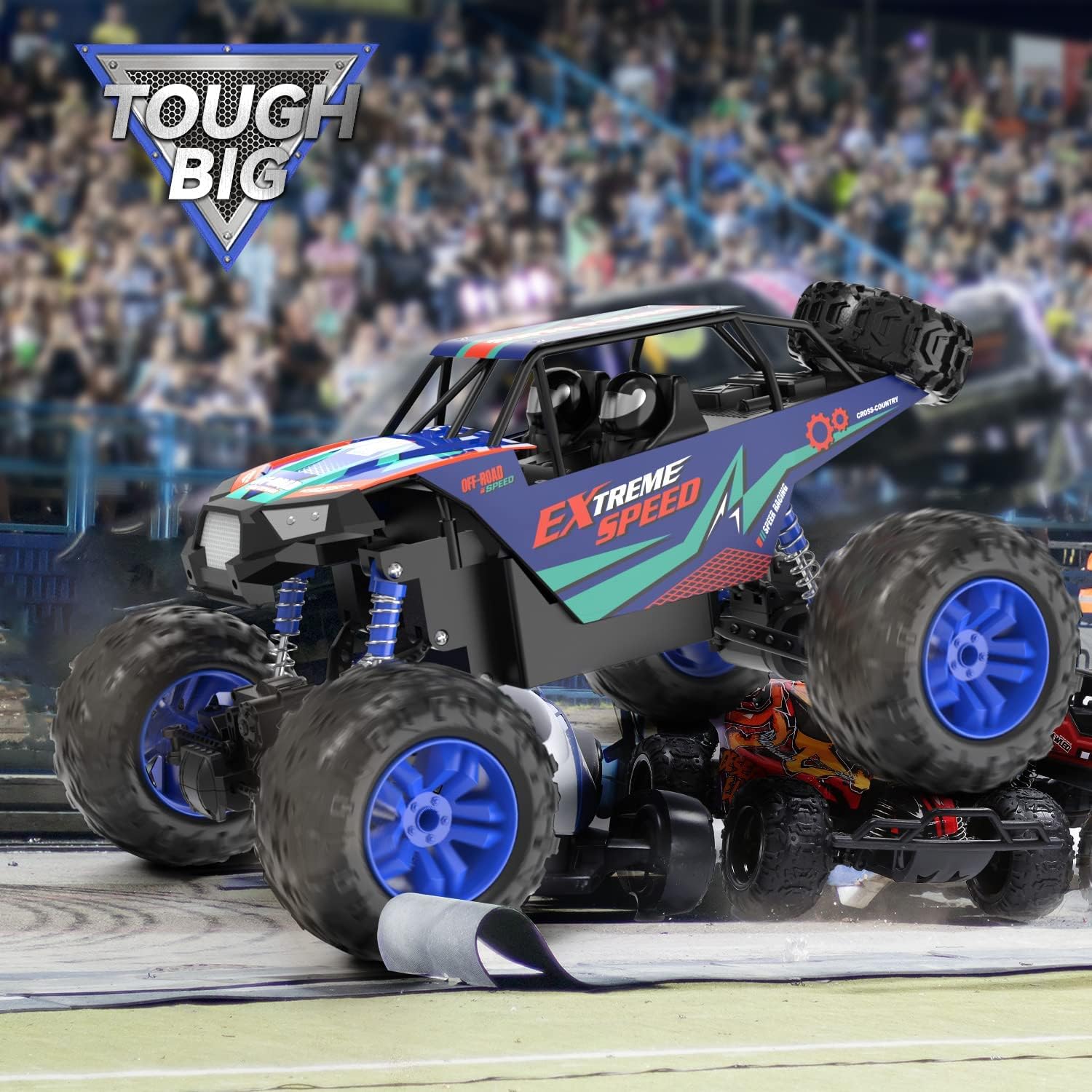 Thumbnail 1 de DEERC Large 1:8 Scale Monster Truck RC Car 2.4Ghz