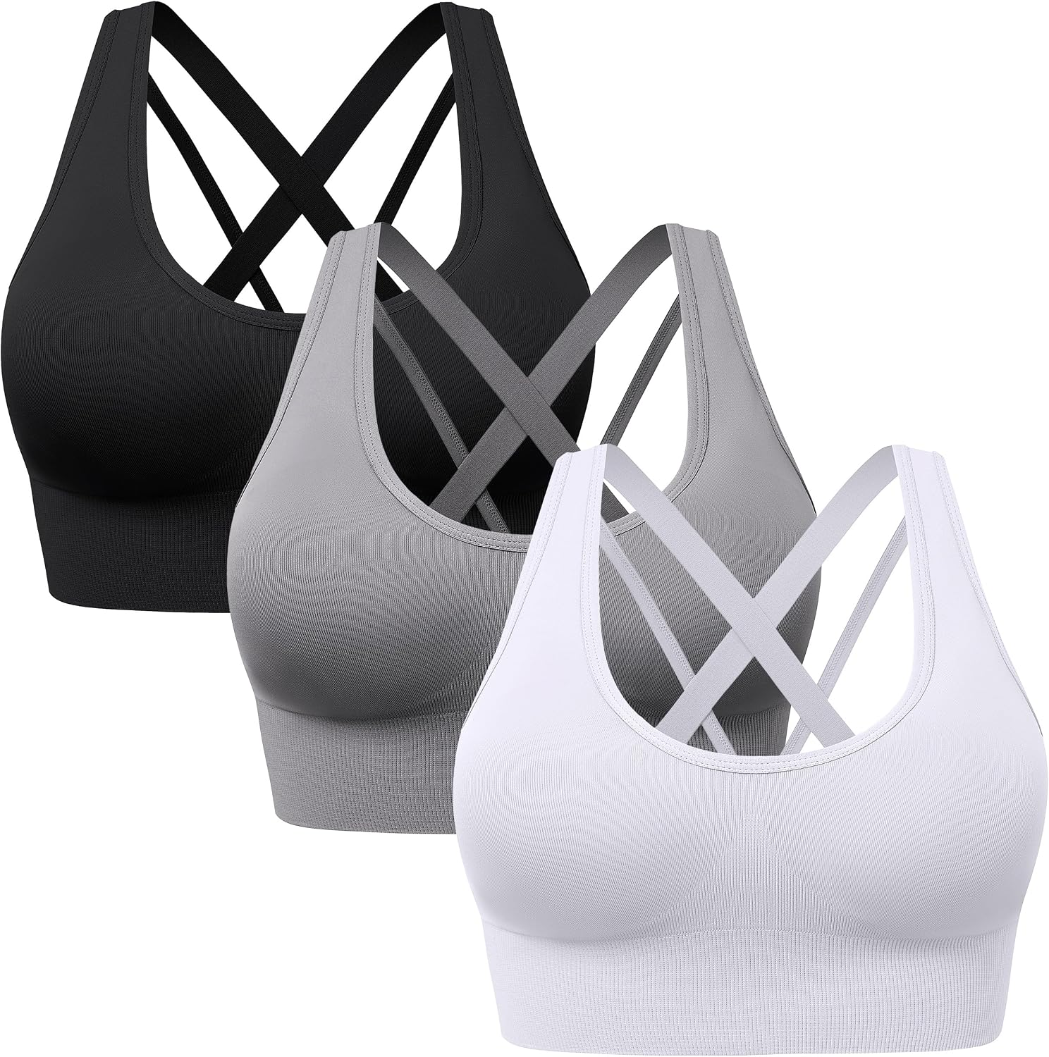 Detalle de HBselect Sport BH Damen Sport-BH mit Crisscross