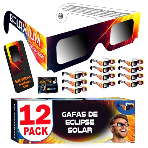 Detalle de Galaxium 12x: Gafas eclipse solar ISO 12312-2 certificadas CE y aprobadas AAS 2026