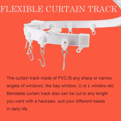 Thumbnail 4 de Yoowish 7M Curtain Rail Ceiling Track – Bendable, Flexible Solution for Room Dividers and Windows