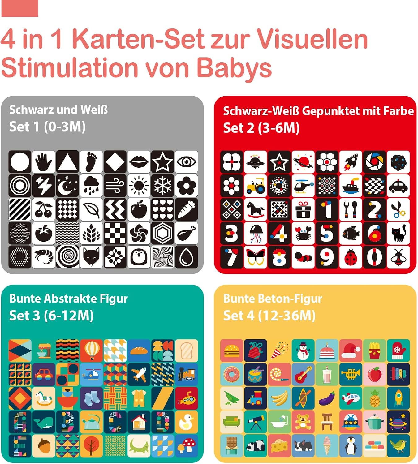 Thumbnail 2 de Hahaland Kontrastkarten 80 Karten