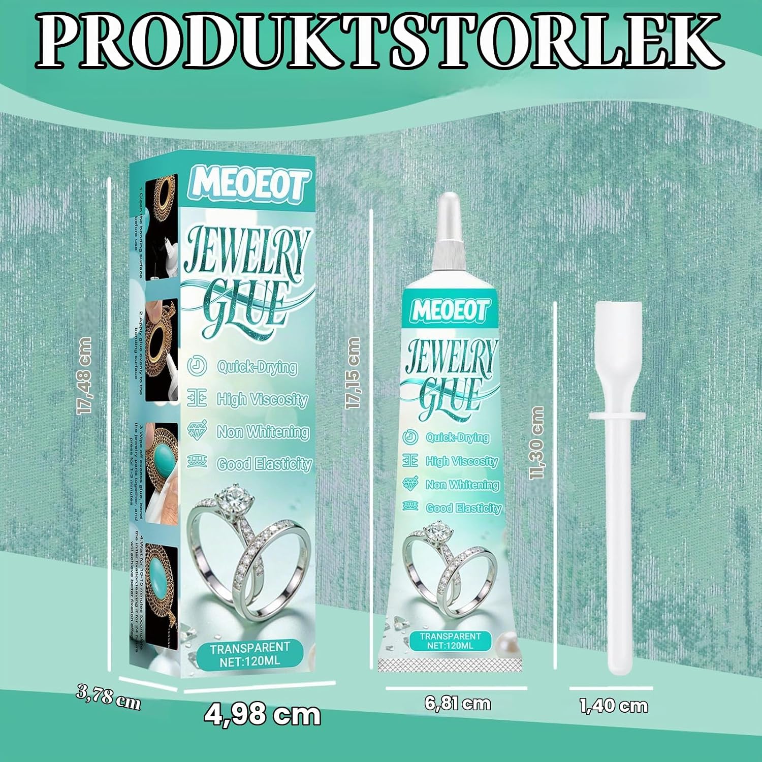 Thumbnail 6 de Meoeot smyckeslim, 120 ml transparent och vattenbeständigt