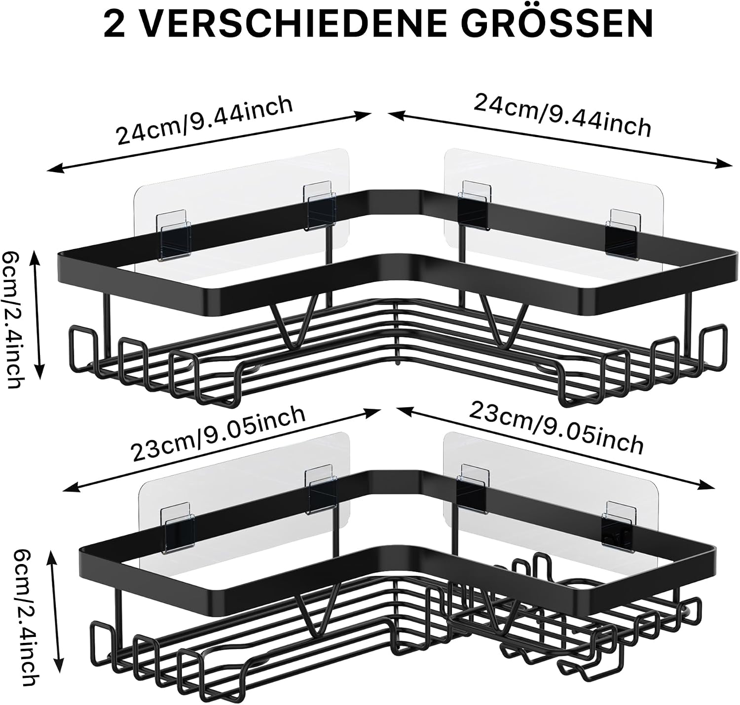 Detalle 2 de Kegii Duschregal ohne Bohren Ecke, 20 kg