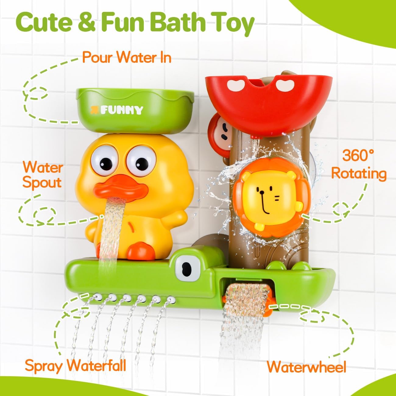 Thumbnail 3 de KmmiFF Bath Toys set with duck and water-pouring spoon (1–5 years)