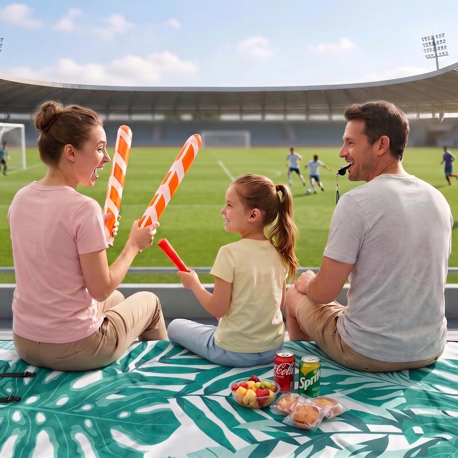 Thumbnail 1 de Wolfwise Telo Picnic Impermeabile 203 x 203 cm – Stuoia Campeggio Pieghevole con Cinghie e Tracolla, Verde