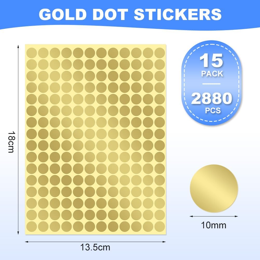 Thumbnail 1 de Vicloon 2880 adesivi rotondi 10 mm 🏷️