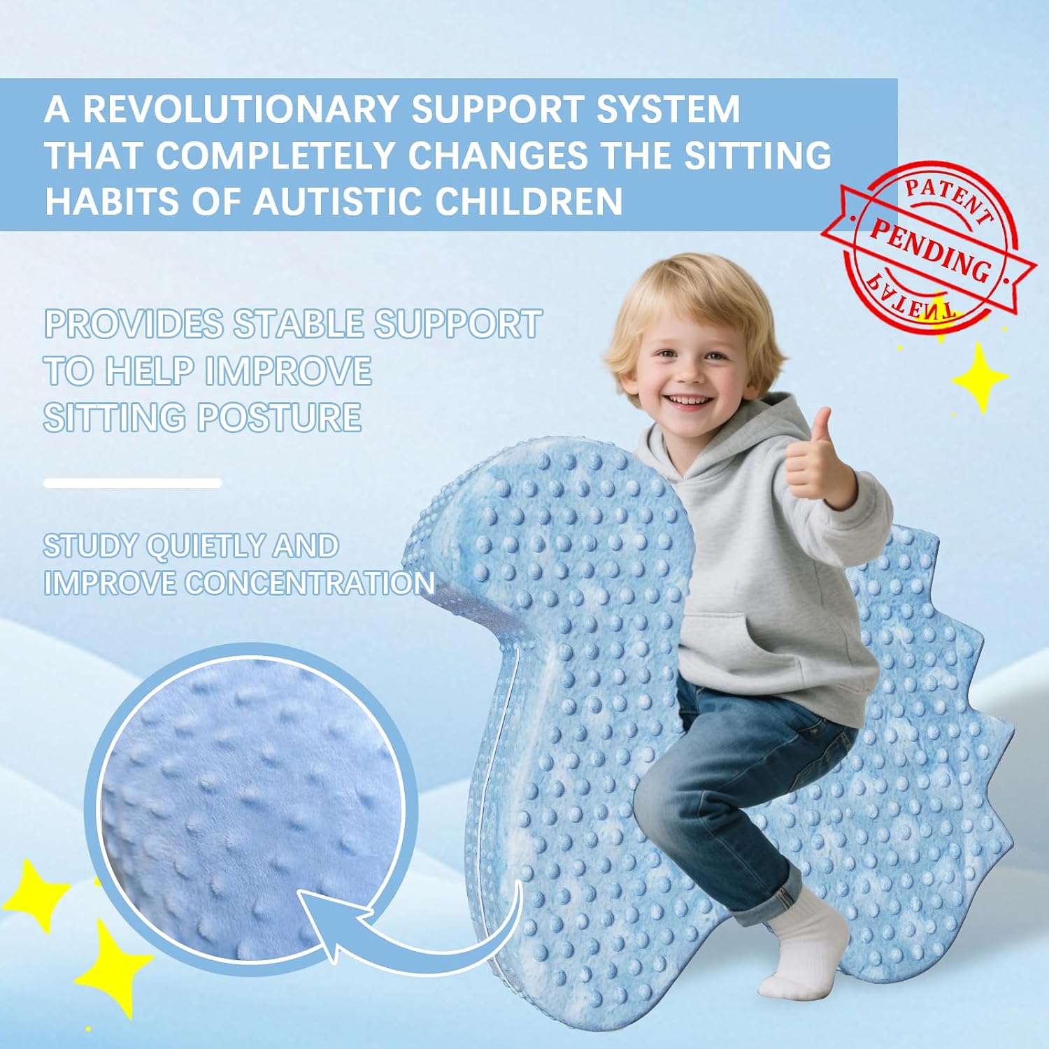 Detalle de Irrical sensory compression chair 26 x 28 x 9 inches