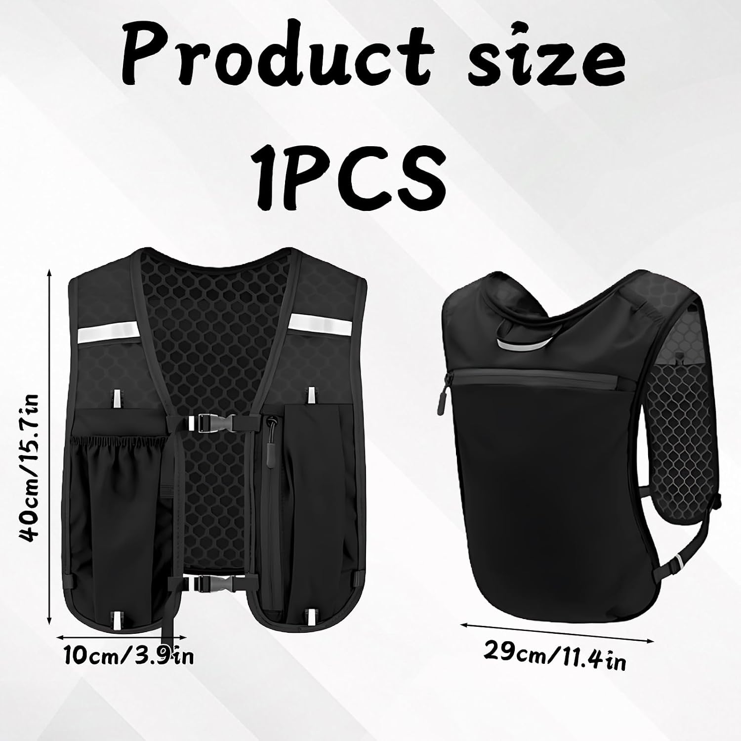 Detalle de Zaino idrico YEDOUALE da corsa e bici 5L – leggero, resistente e pratico per trail e trekking