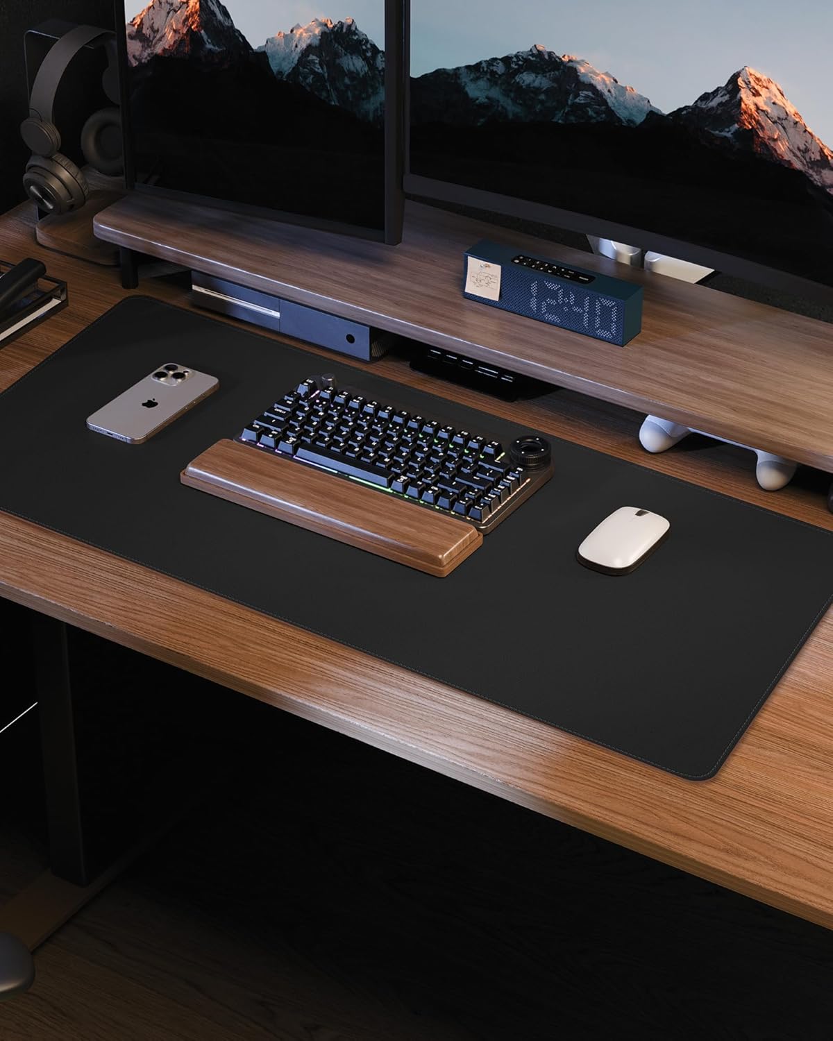 Thumbnail 6 de AFIING Leather Desk Mat Protector 60x35 cm – Waterproof, Non-Slip PU Leather Desk Pad