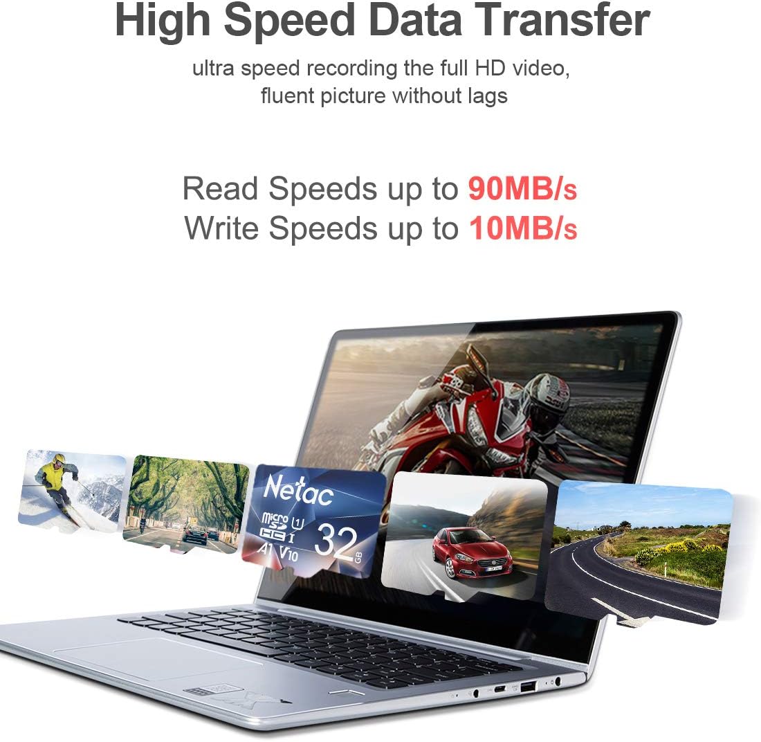 Thumbnail 2 de Netac 32GB MicroSDHC Memory Card – UHS-I, A1, C10, V10, 90MB/s Read, 10MB/s Write