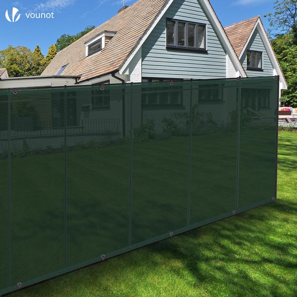 Detalle de VOUNOT Privacy Netting 1.8×10m Garden Screening – 75% Shading, UV-Resistant HDPE, Green
