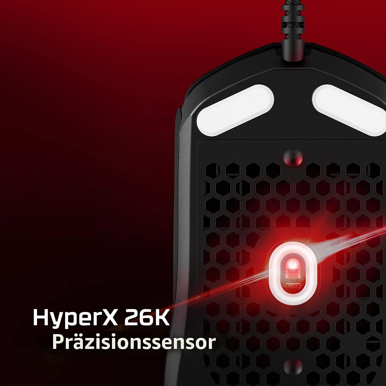 Detalle de HyperX Pulsefire Haste 2 – ultraleichte kabelgebundene Gaming-Maus mit 26K Sensor