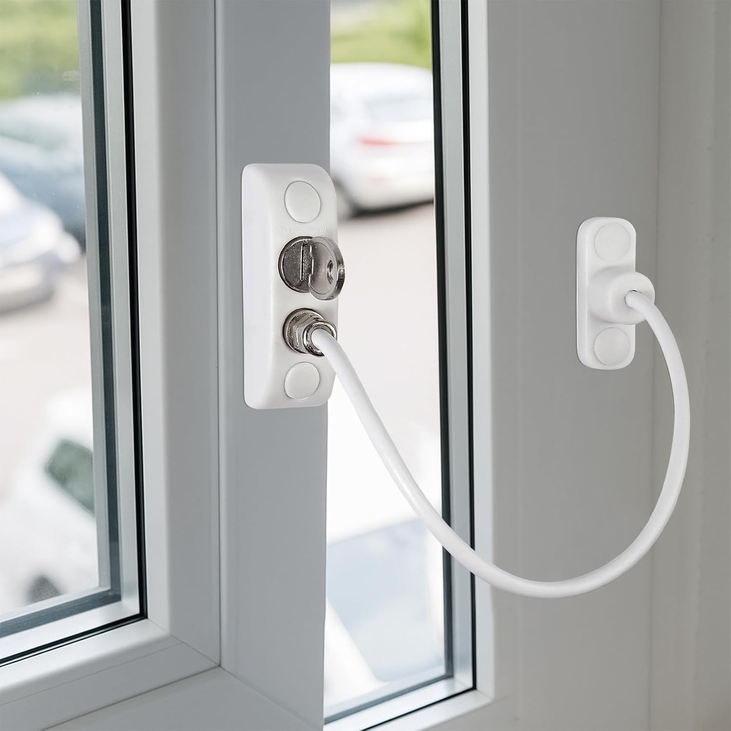 Thumbnail 3 de Kamtop 10PCS Window Restrictor Child Safety Locks – Flexible Cable, ABS & Stainless Steel