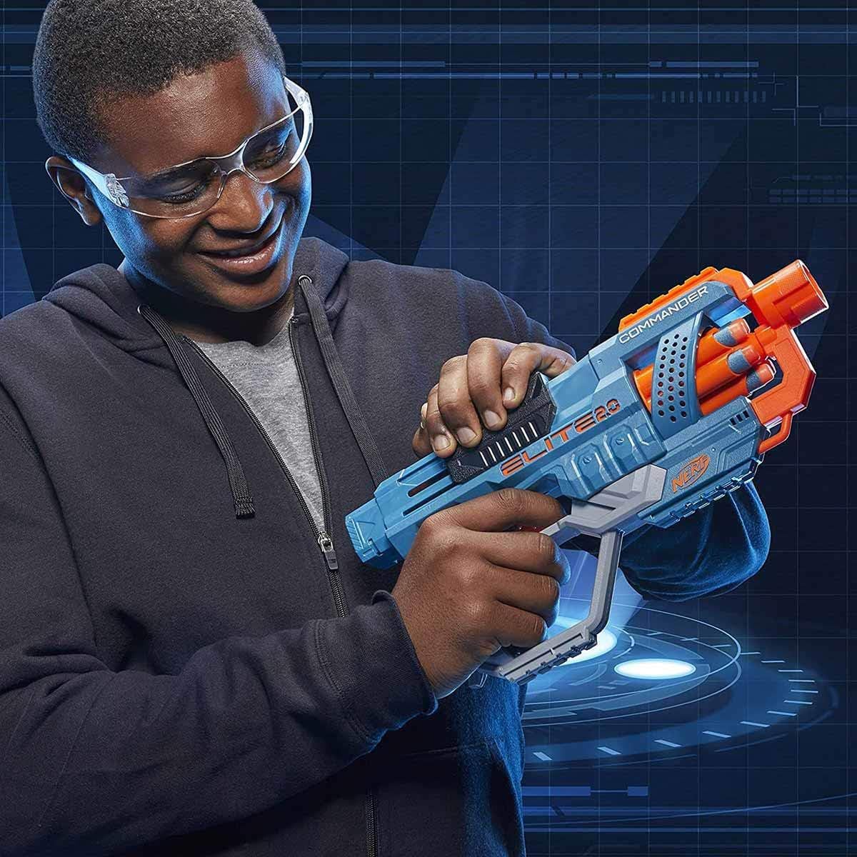 Detalle 2 de NERF Elite 2.0 Commander RD-6 Blaster