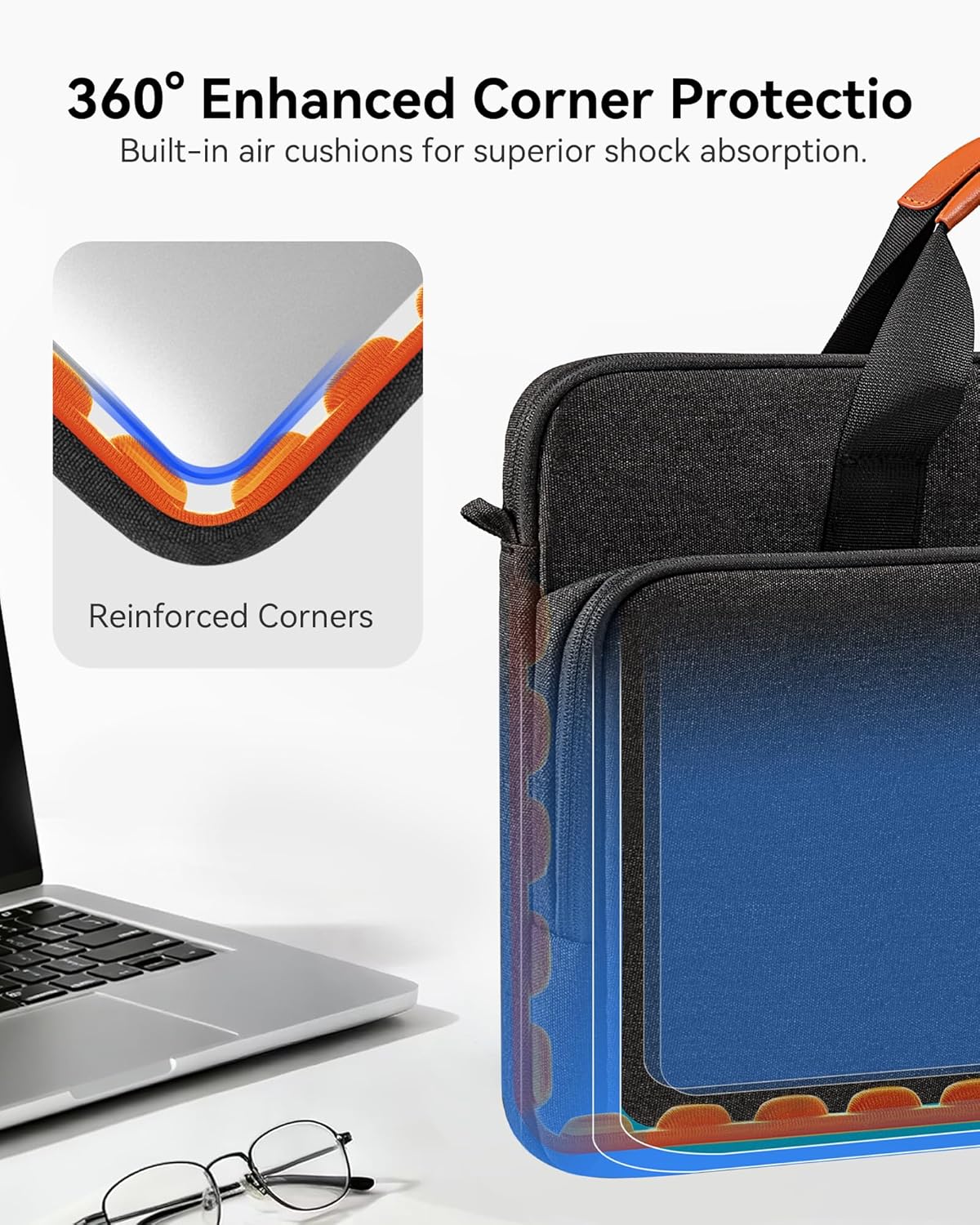 Thumbnail 2 de bagasin Laptoptasche / Laptop-Aktentasche bis zu 17,3 Zoll – erweiterbar mit gepolstertem Schultergurt