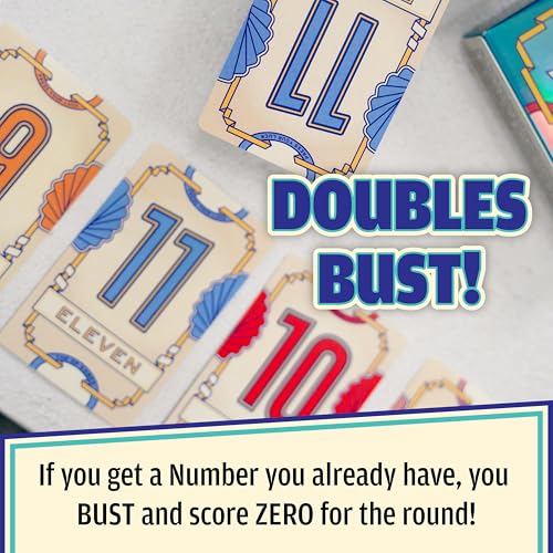 Detalle de USAopoly Flip 7: A Quick-Wire Press-Your-Luck Card Game for 3+ Players