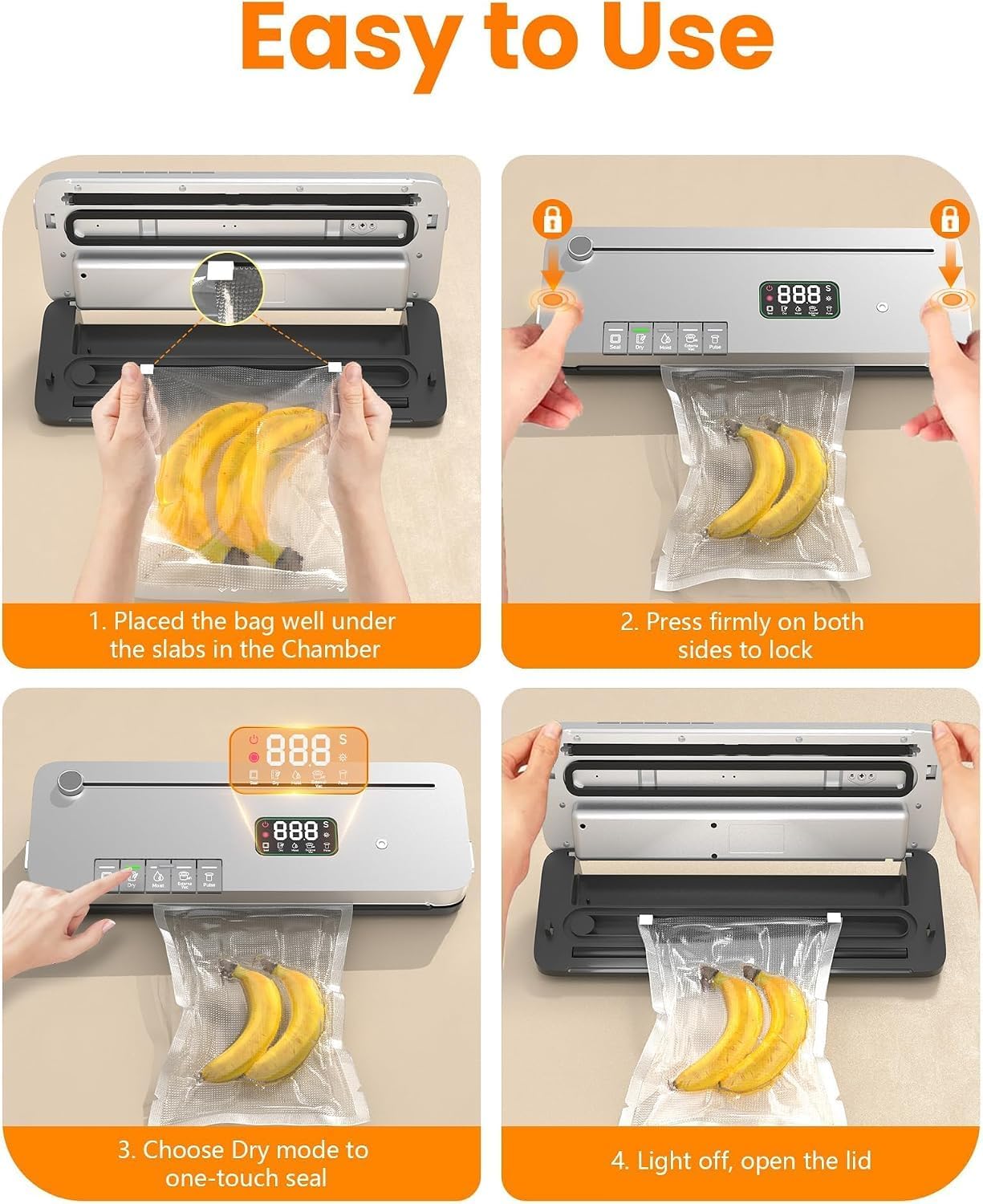 Thumbnail 3 de Food Vacuum Sealer with 75kPa Suction