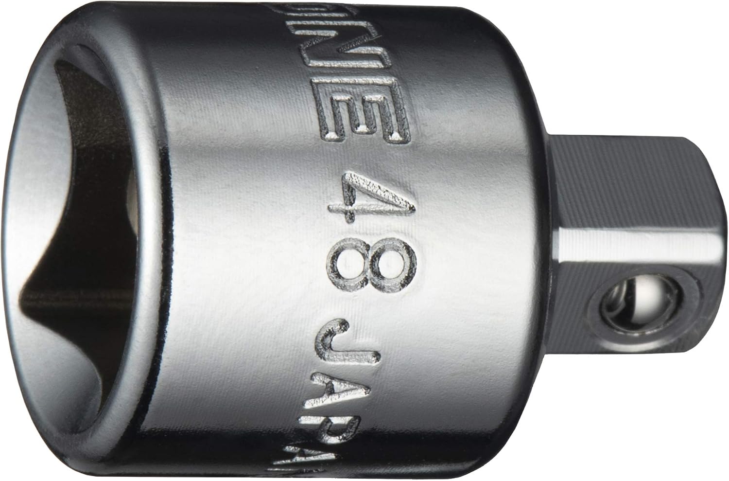 Detalle 2 de トネ(TONE) HP48 ソケットアダプター 差込角9.5mm・6.35mm対応、研磨仕上げ
