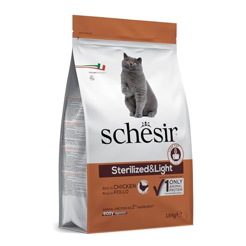Detalle 2 de Schesir Sterilizzato e leggero Cibo Secco per Gatti Adulti Crocchette 1,5 kg – valutazione pratica
