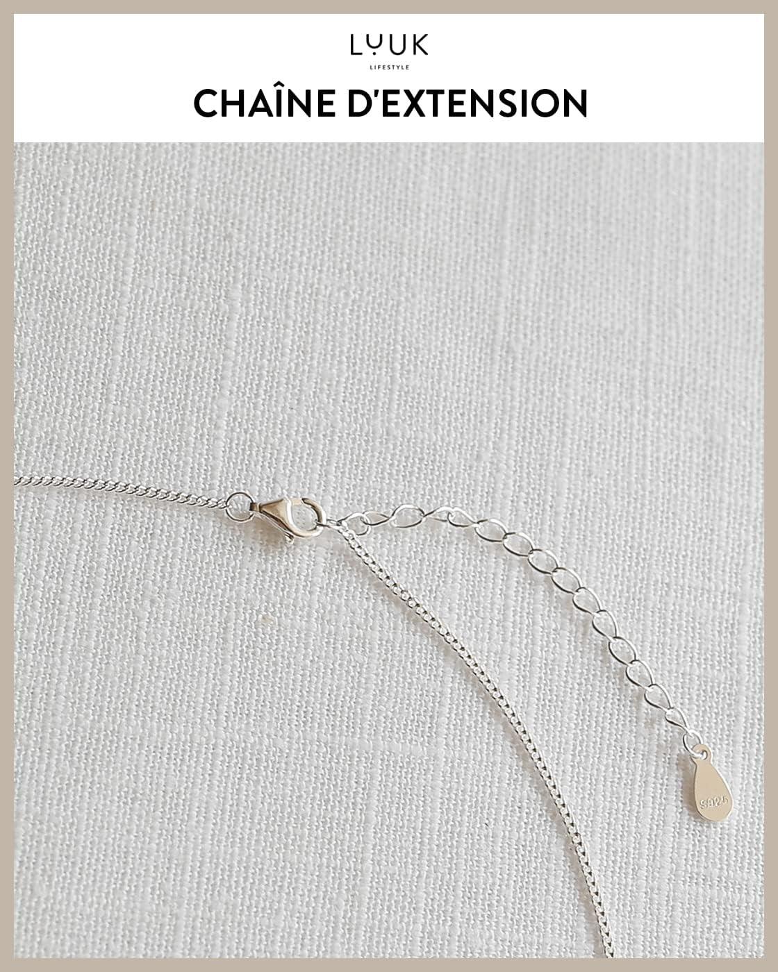 Thumbnail 5 de LUUK LIFESTYLE Collier avec pendentif couronne en acier inoxydable – 50 cm + carte HAPPINESS