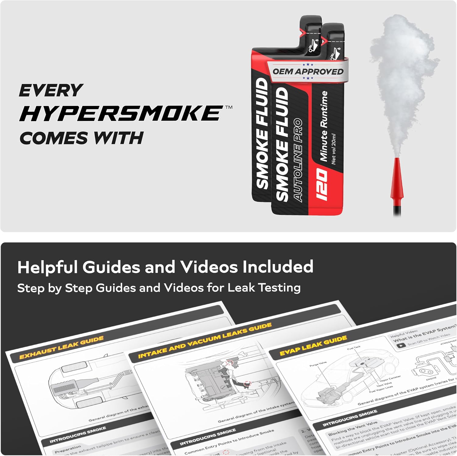 Detalle de AutoLine Pro HyperSmoke: Professional Automotive Smoke Machine for EVAP, Vacuum, and Leaks