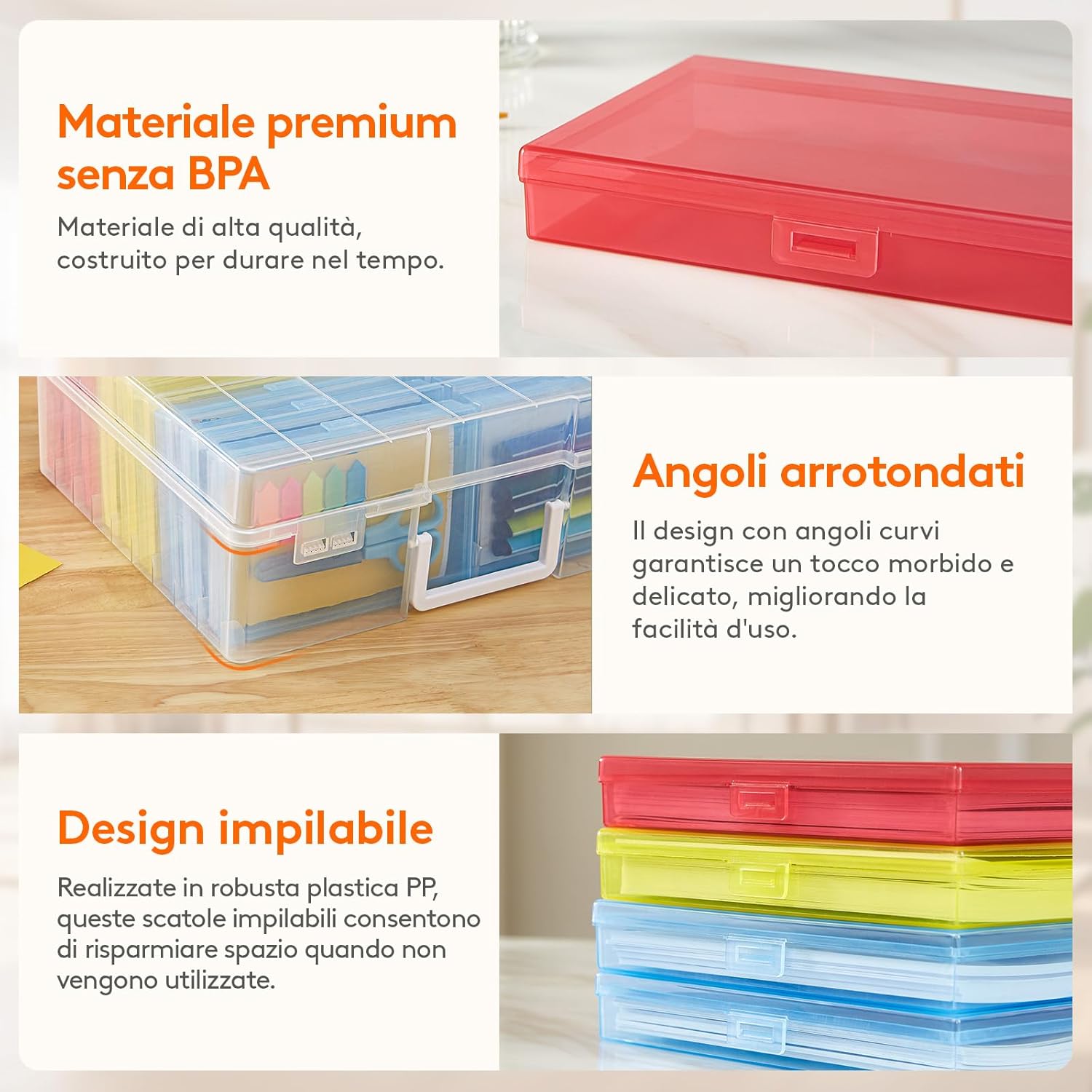Thumbnail 2 de Lifewit Scatola portafoto 10 x 15 cm con organizer interno a scomparti (18 comparti)