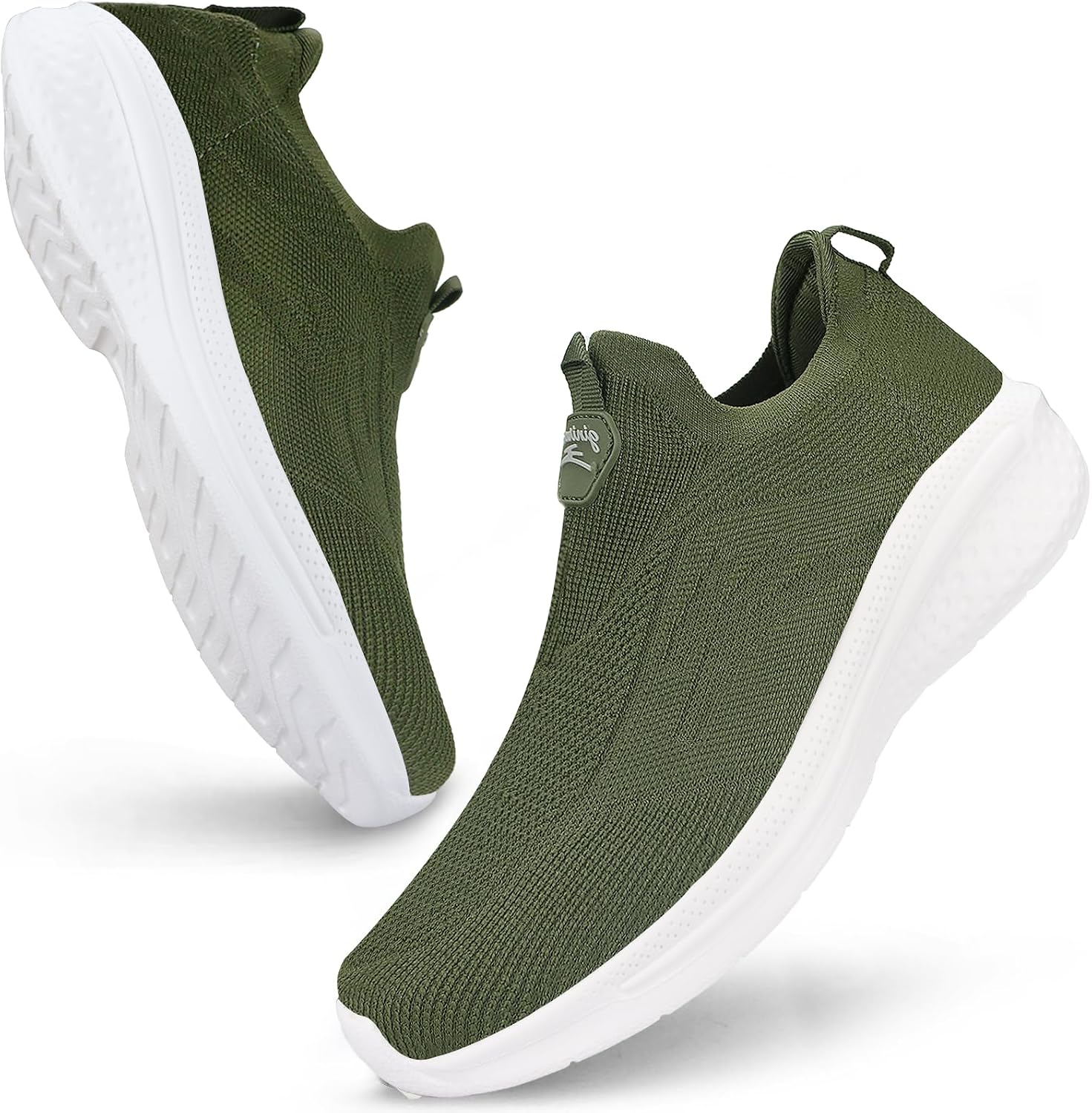 Detalle de Giniros Mens Slip On Trainers: Breathable, Lightweight All-Day Comfort for Walking and Gym
