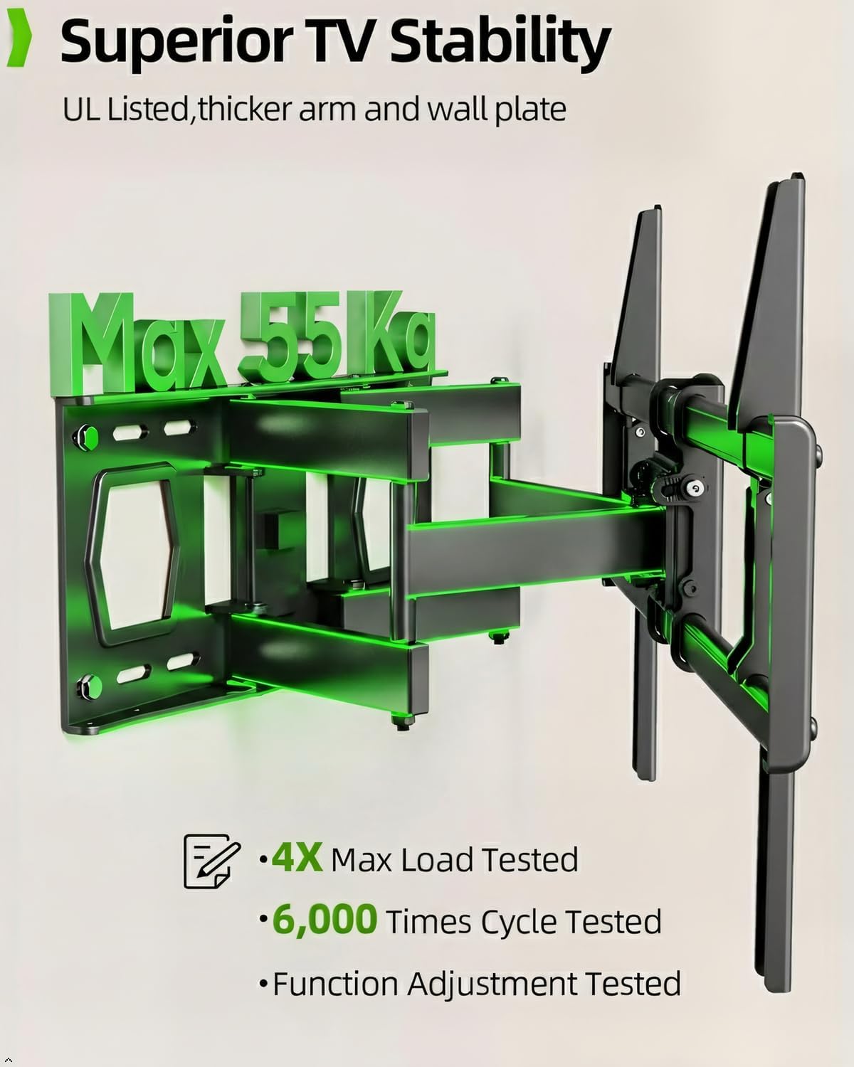 Detalle de USX MOUNT XML901 TV Wall Bracket for 37–86 Inch TV | Full Motion, 55kg