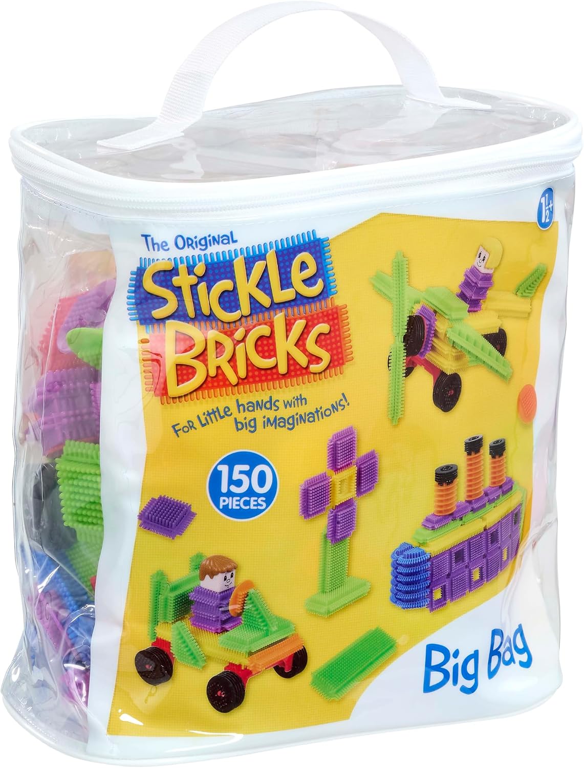 Thumbnail 1 de Stickle Bricks Big Bag: Toddler Construction Toy with Assorted Shapes & Colours