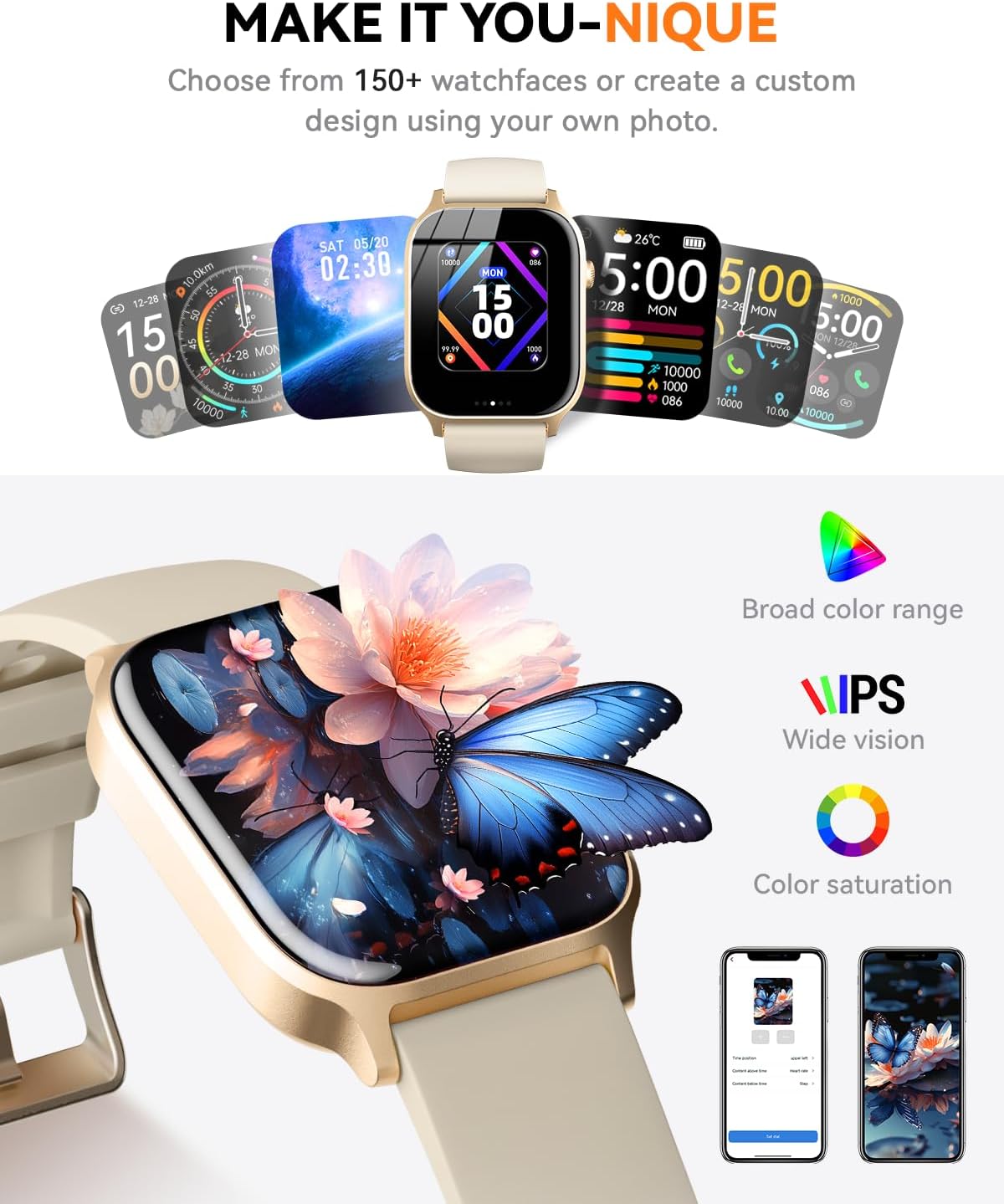 Thumbnail 4 de Gold 1.83 smartwatch with calling
