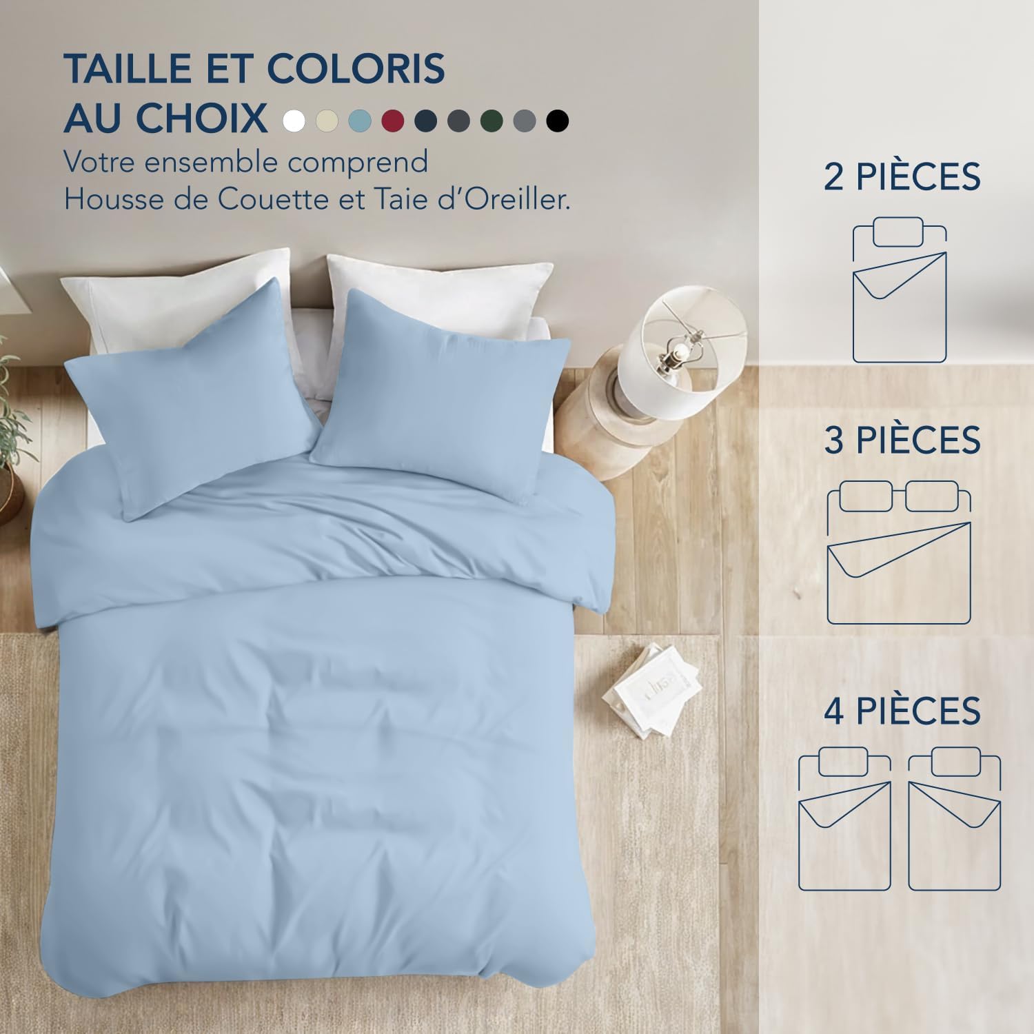 Thumbnail 5 de Dreamzie Housse de Couette 200x200 Bleu