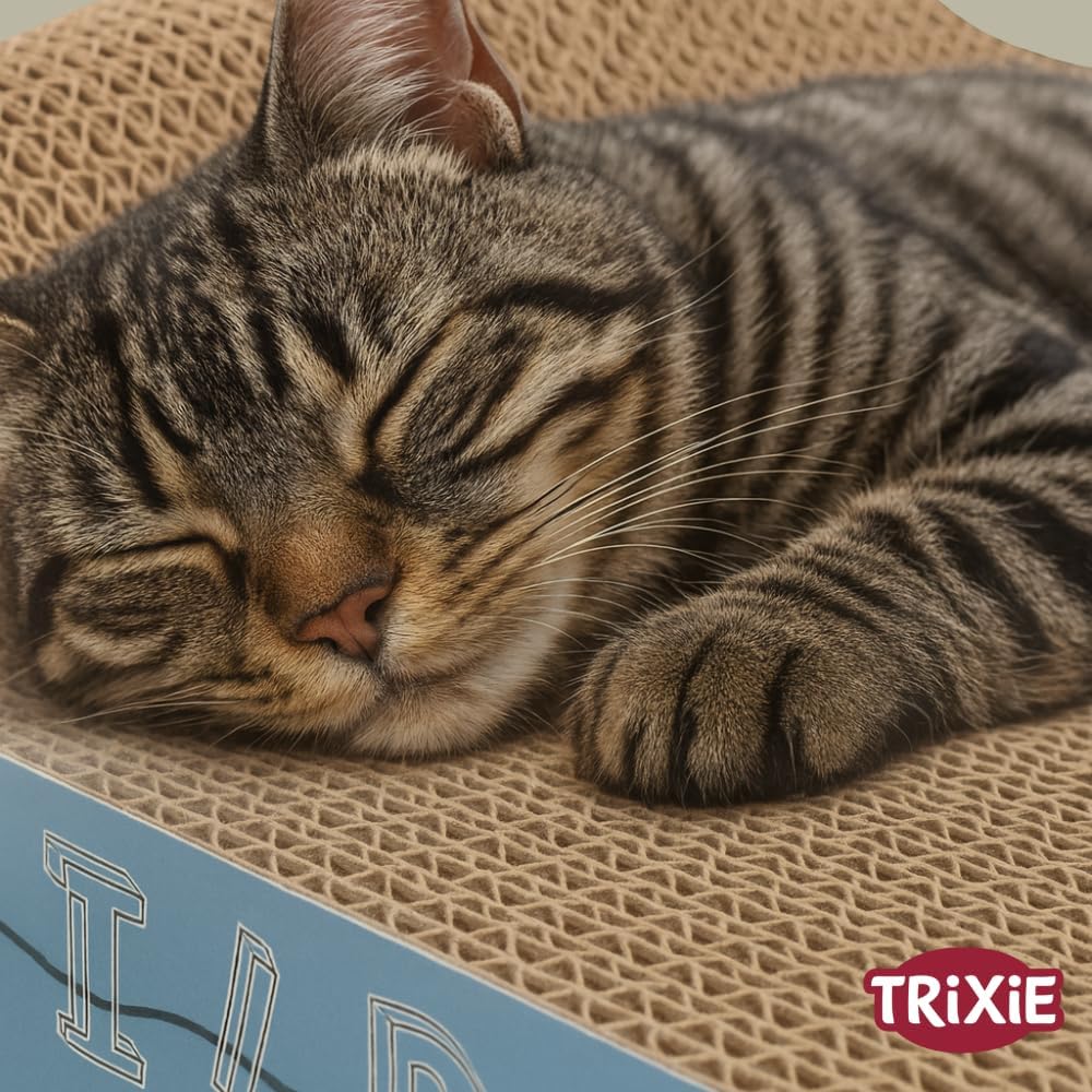 Thumbnail 6 de TRIXIE Wild Cat Scratching Board – Robust Corrugated Cardboard Cat Scratcher with Catnip (41 × 24 × 7 cm)
