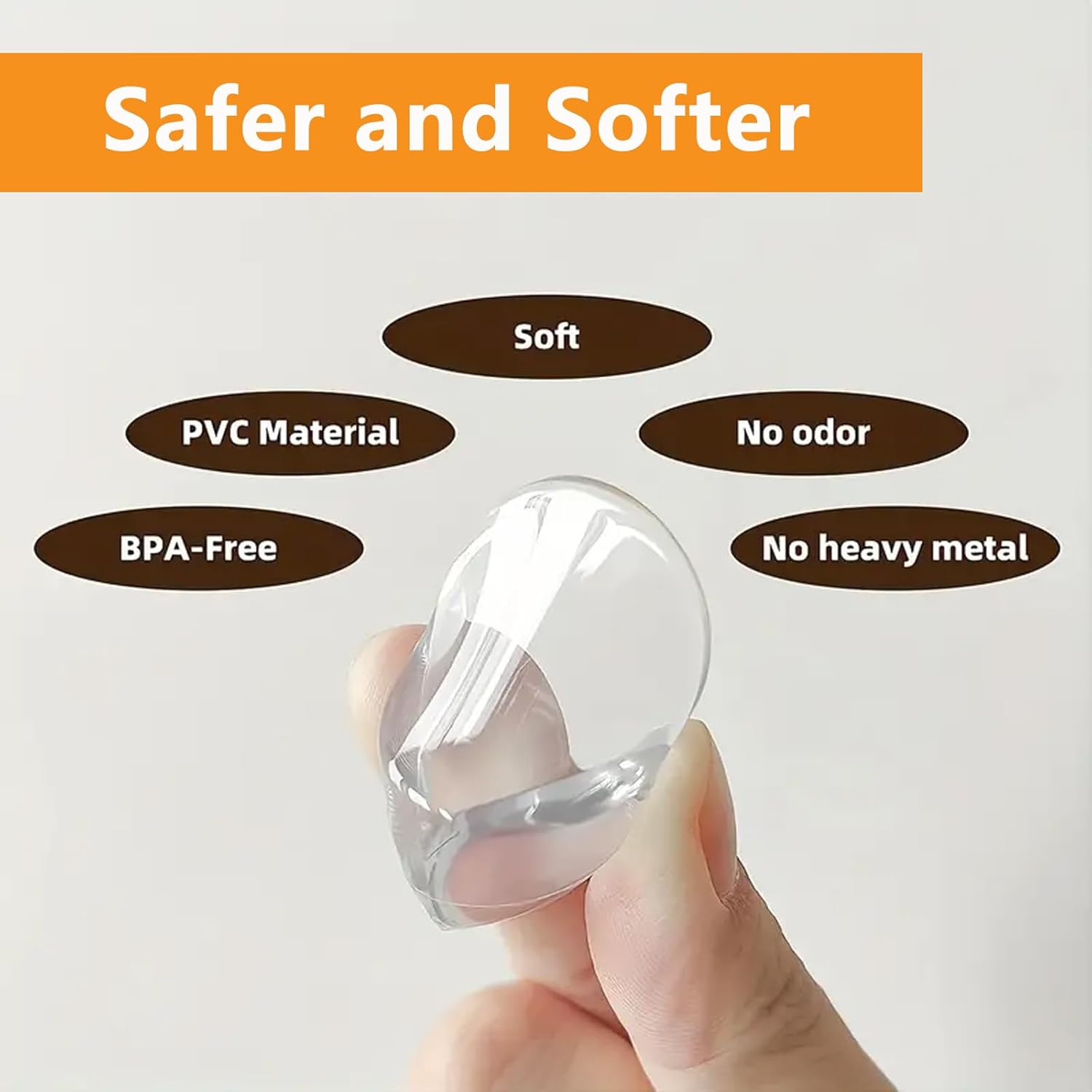 Detalle de 20 Stück T-Shape Eckenschutz Baby Kantenschutz aus klarem PVC-Silikon, selbstklebend – transparent