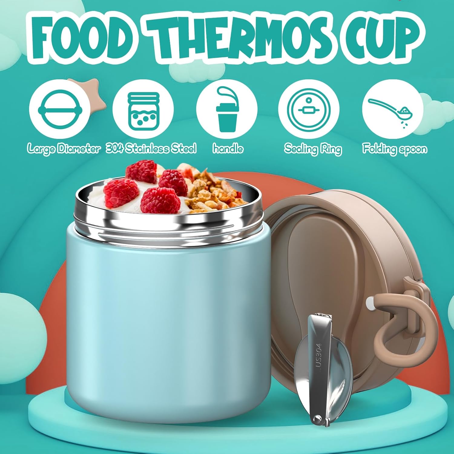 Thumbnail 6 de Insulated Food Jar 15.2 Oz for Kids 🍱
