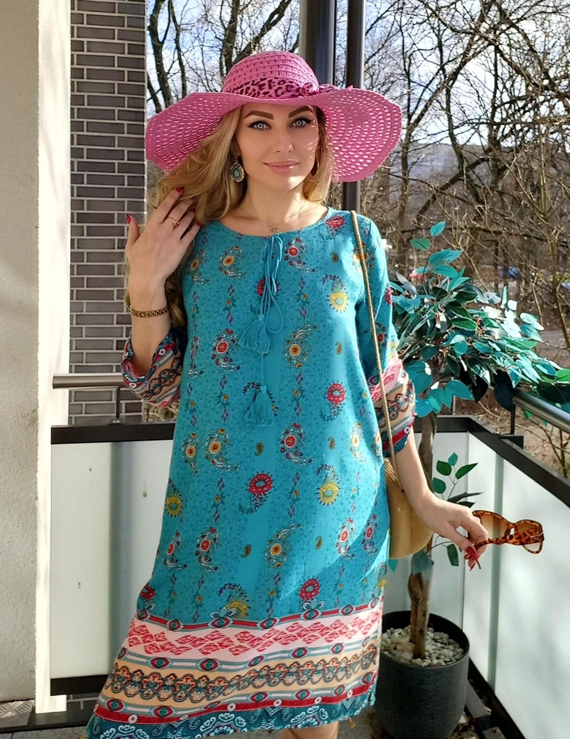 Detalle de Zeagoo Sommerkleider Damen Boho Kleid