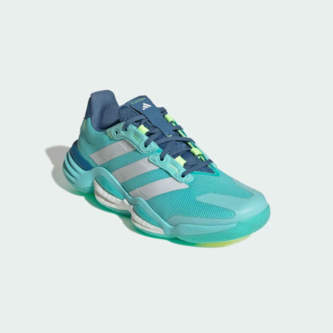 Detalle de Adidas Zapatilla Stabil 16 Indoor Turquesa: comodidad y estabilidad para interiores