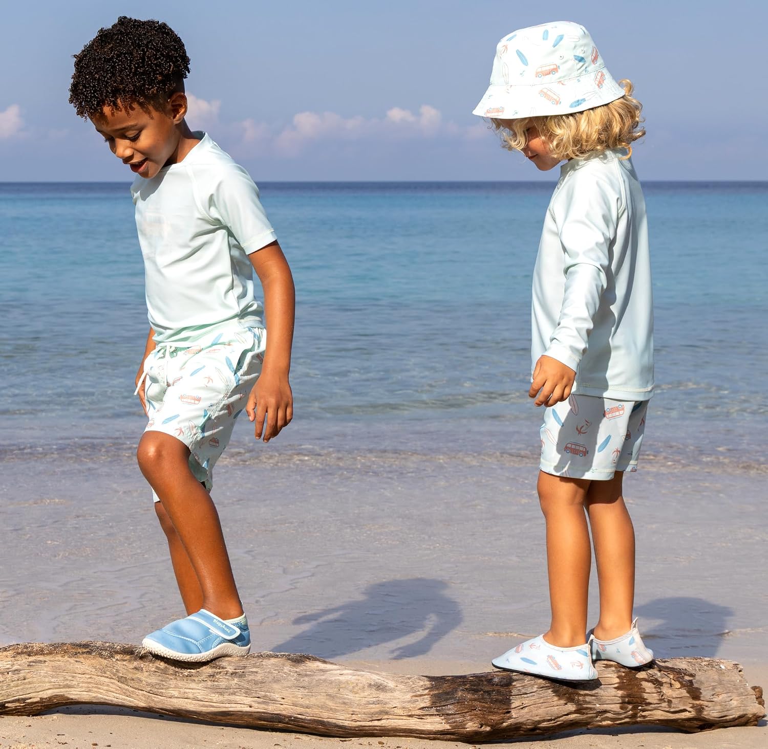 Detalle de Playshoes Badeshirt Maglietta Rash Guard Unisex – Pacco da 1 per Bambini e Ragazzi