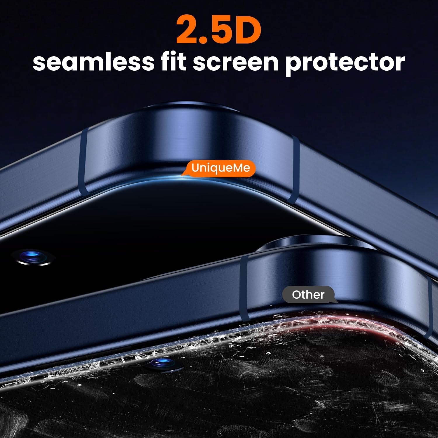 Thumbnail 6 de UniqueMe iPhone 15 Pro Privacy Screen Protector 2-pack