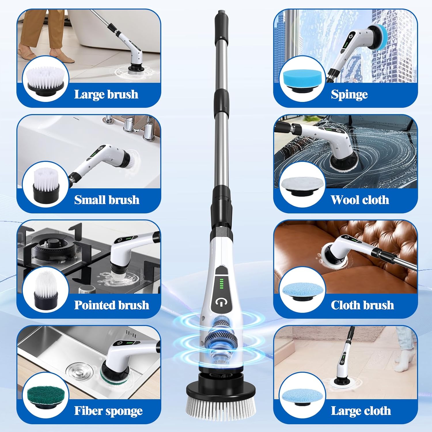 Thumbnail 5 de Electric Spin Scrubber 8 Bürstenköpfe 400 rpm
