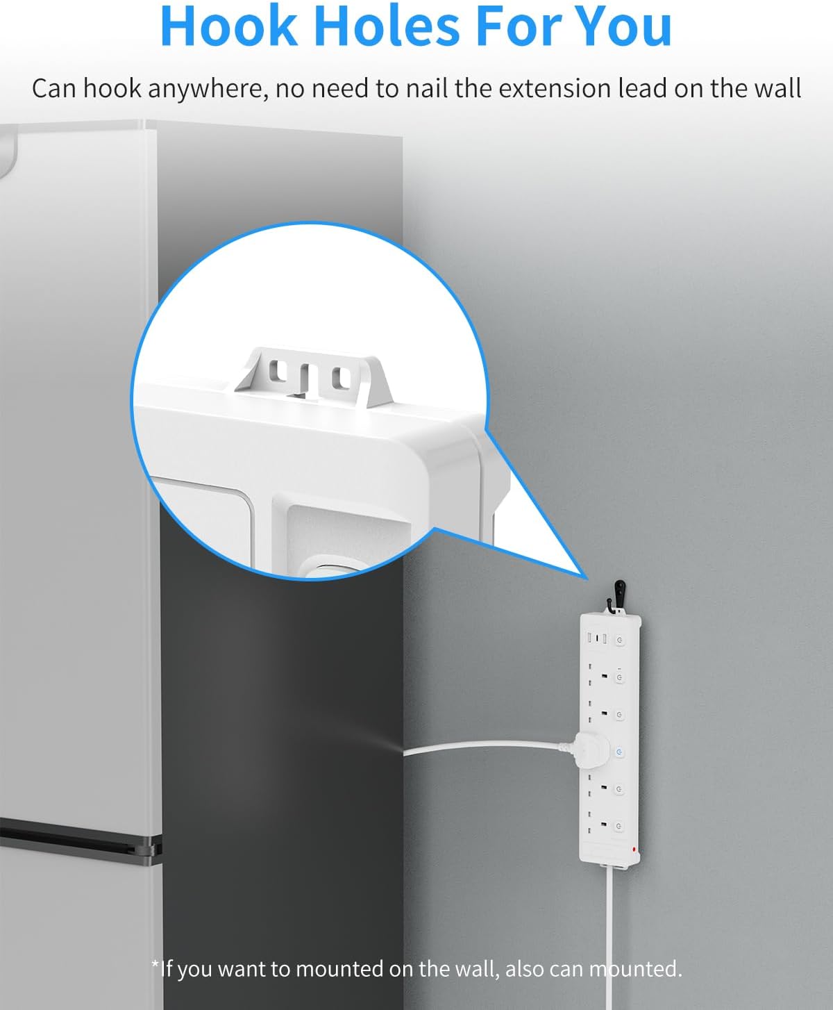 Detalle de 3M 5 Gang Extension Lead with 3 USB, 3m ๐