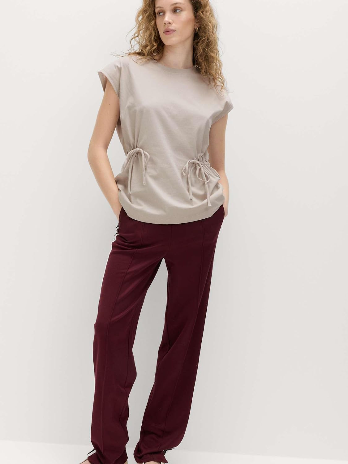 Detalle 2 de Marks & Spencer oversized T-shirt voor dames van puur katoen met reliëf