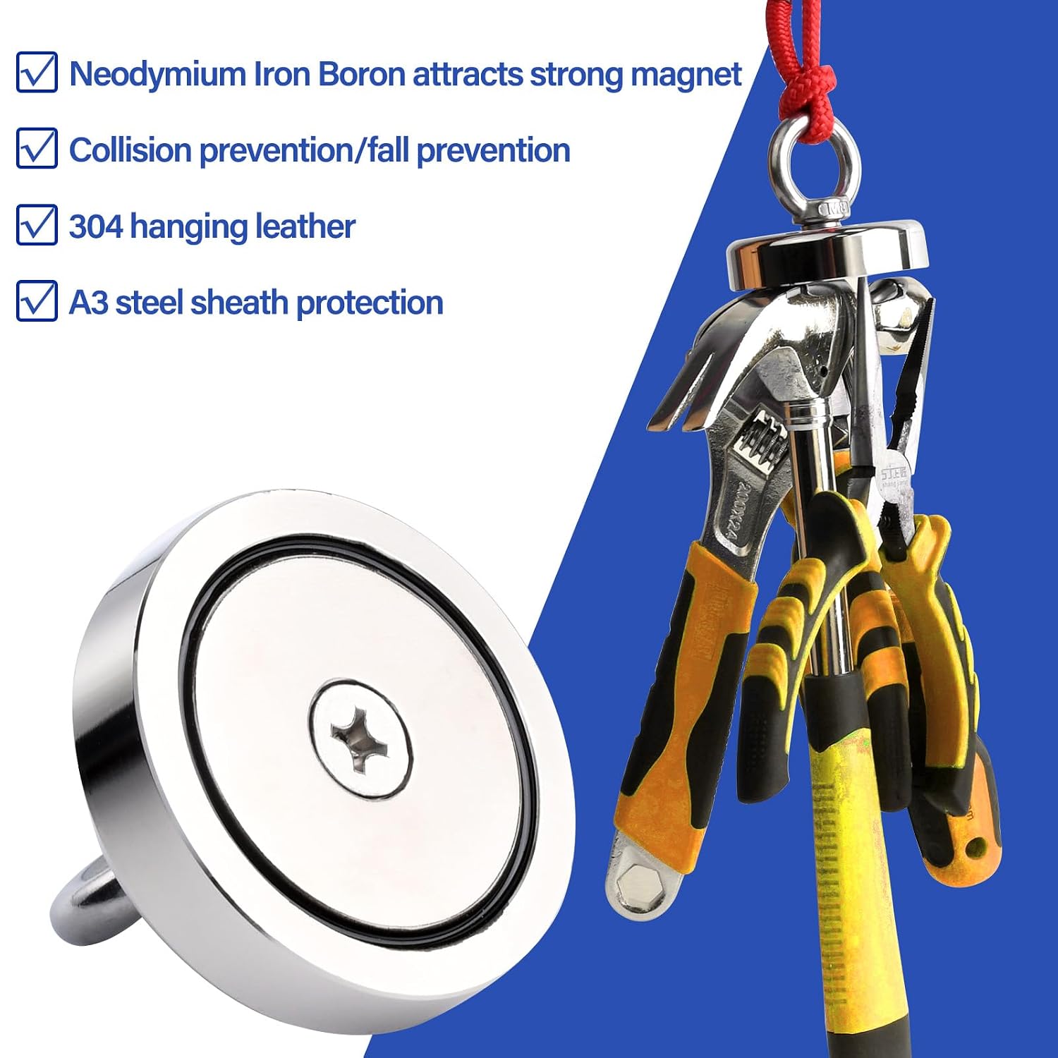 Detalle 2 de Neodymium fishing magnets, 32 mm