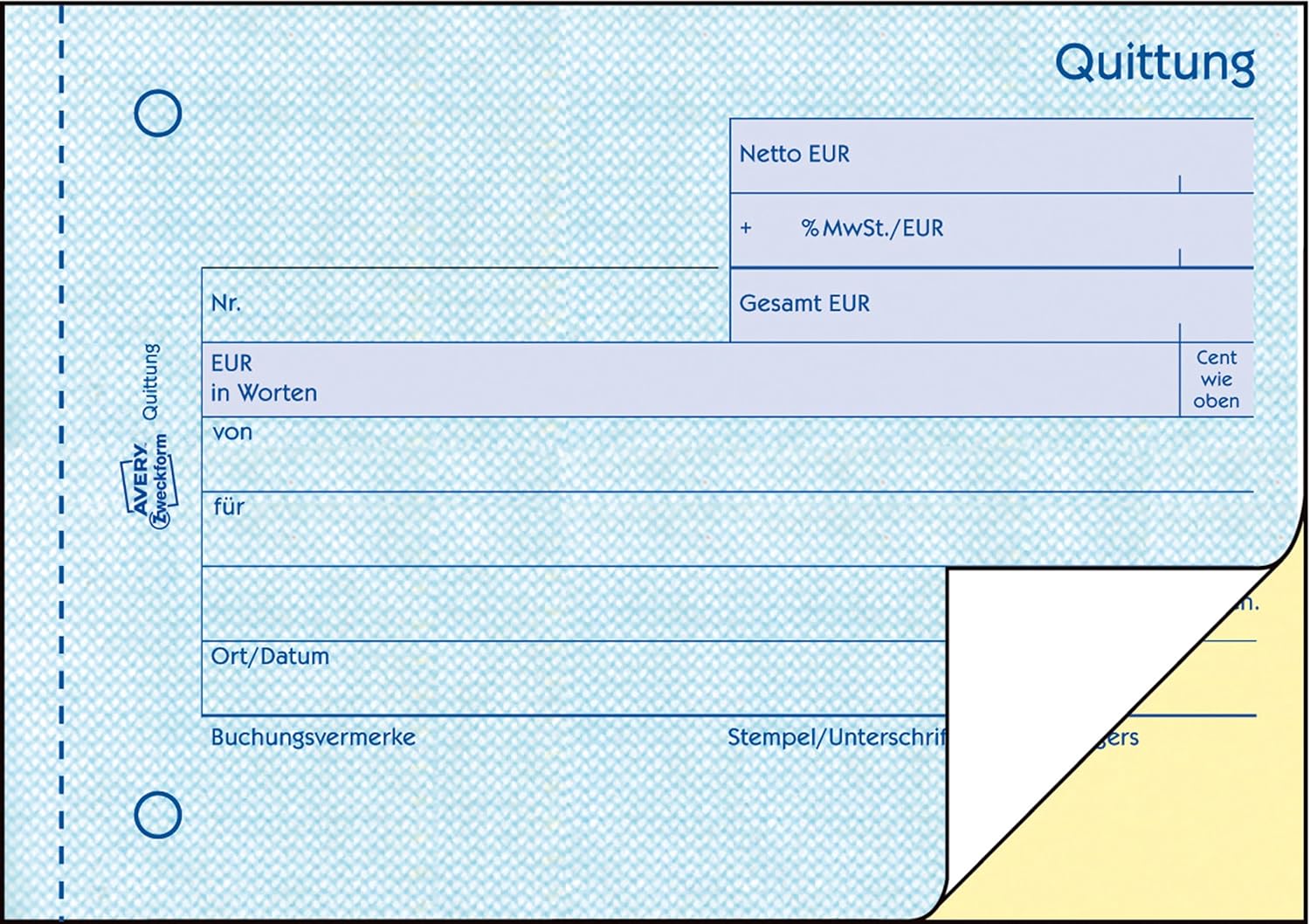 Thumbnail 5 de AVERY Zweckform 1735 Quittungsblock A6, 2x40 Blatt 📄