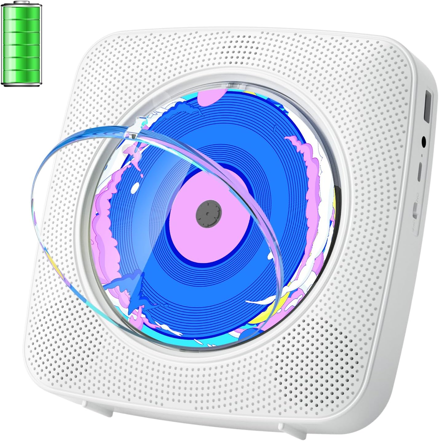 Lettore CD Portatile hi-fi Kegaudio: Bluetooth, altoparlanti integrati e supporto a parete