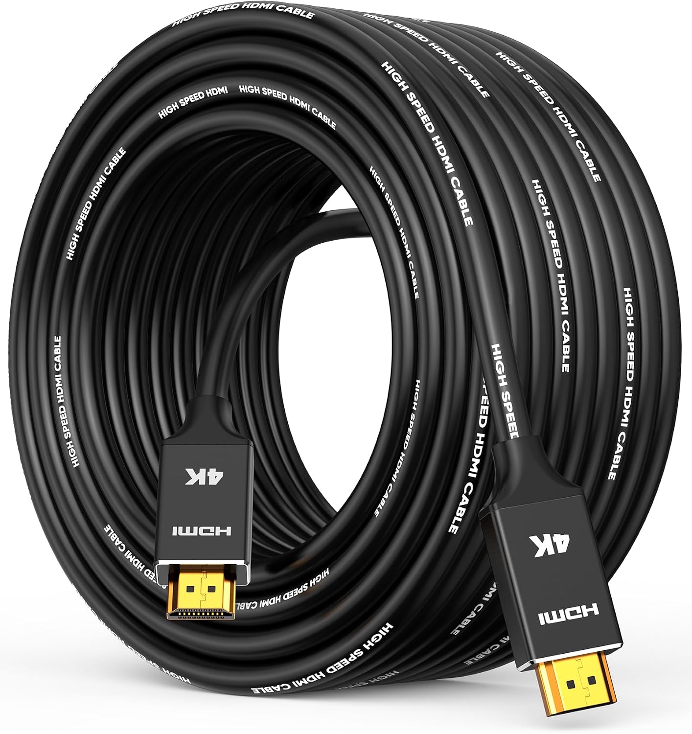 Detalle de Capshi 4K Long Fiber Optic HDMI Cable 150ft — In-Wall CL3 Rated, 2.0, 4K@60Hz HDR10, ARC, HDCP2.2