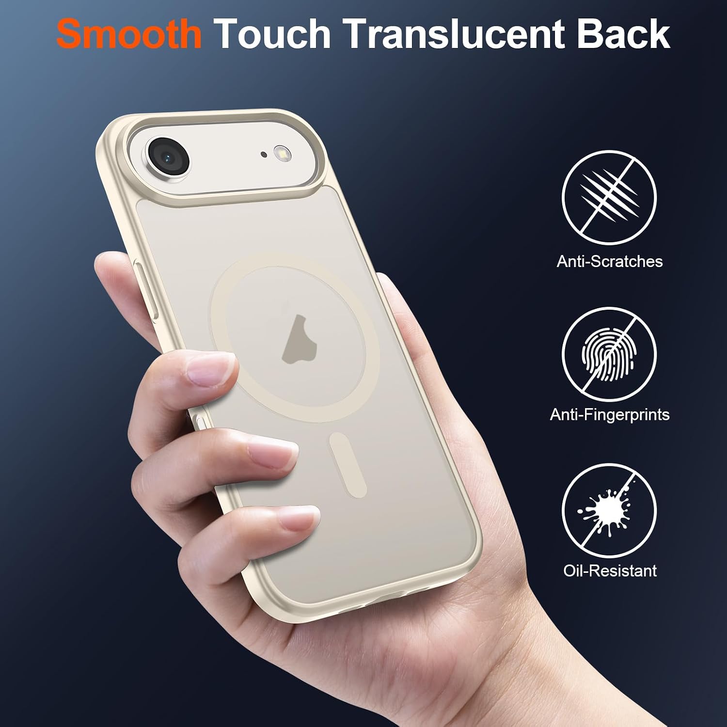 Thumbnail 5 de SUPFINE iPhone Air Case, Antique White Magnetic Matte TPU Cover