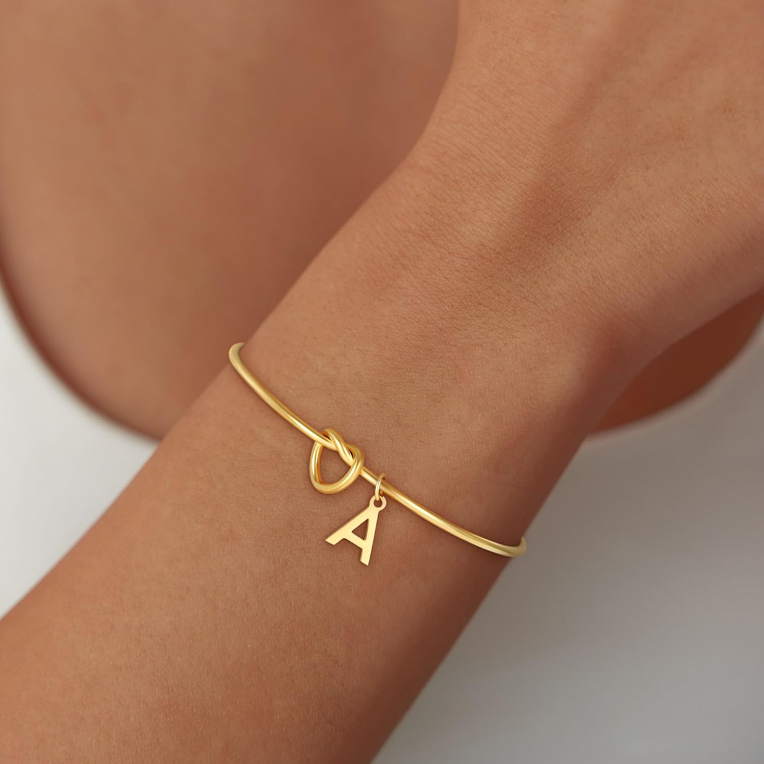 Detalle de SLOONG Armband Damen Gold/Silber – Monogramm Initialen, 18K Vergoldet, Personalisiert